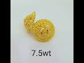 designer gold big studs earrings with weight