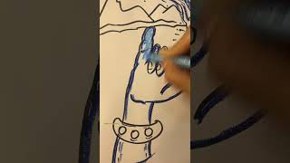 Goverdhan easy and simple drawing ❤️ | goverdhan puja drawing tutorial | #art #youtubeshorts #shorts