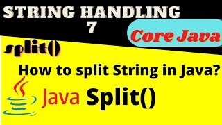 What is split() method in Java String class || Splitting a String Using split() Method in Java