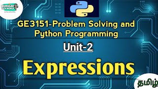 Expressions in Problem Solving and Python Programming || GE3151 || Python || PSPP || AU Reg-2021