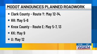 MoDOT announce road closures for Northeast Missouri