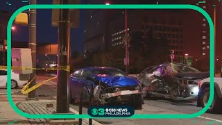 4 hospitalized in Philadelphia hit-and-run crash after driver t-bones vehicle while fleeing traffic