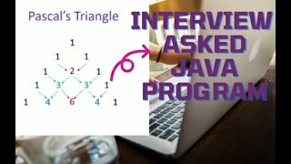 Pascal's Triangle Program using Java Language frequently asked question in interview.