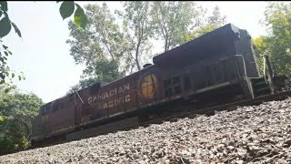 CP Rail 8619 East cresting the Como Hill, Saint Paul, MN June 9, 2023