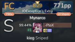 -PloX | positive MAD-crew - Mynarco [IOException's Extra] +HDDT 99.44% {#1 771pp FC} - osu!