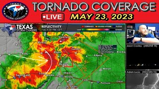 May 23, 2023 LIVE Texas Severe Weather \u0026 Tornado Coverage (Funston) {D}