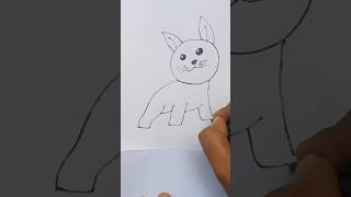 easy drawing for beginners || easy cat drawing 🐈🐈🎨🎨 #shorts #youtubeshorts #drawing
