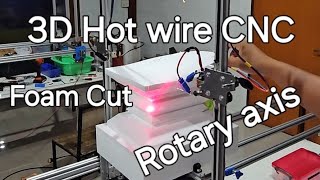 Hot wire​ CNC​ Rotary​ axis Foam cut