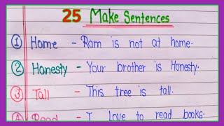 Make sentences in English From 25 words || How to make sentences  || Make sentences || part 69