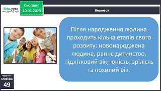 Чому кожний з нас неповторний. Розвиток людини протягом життя - від малюка до дорослої людини