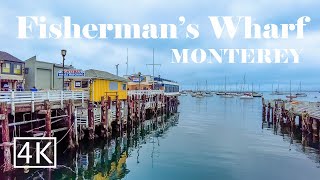 [4K] Fisherman's Wharf - Monterey - California USA - Walking Tour