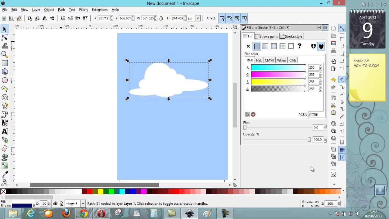 How To Draw Cloud Inkscape Youtube