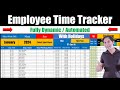 🔥Dynamic  Employee TIME TRACKER in Excel / Time in and Time out / Over Time