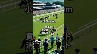 小倉芝1200m 馬券の買いポイント消しポイント