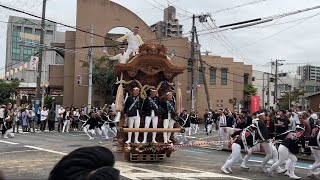 令和6年津久野だんじり祭り宵宮やりまわし 10月4日