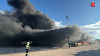 Incendio nave industrial en Navalcarnero