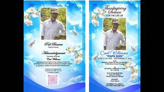CARL WILLIAMS THANKS GIVING SERVICE 14 FEBRUARY 2026