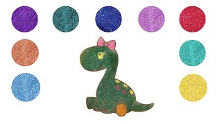 Baby Dinosaur - Sand Painting - Coloriamo con la Sabbia