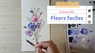 Comment peindre de magnifiques fleurs à l'aquarelle/How to paint beautiful flowers in watercolor