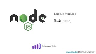 Node.js 2023 | Modules with common JS and ES | Chapter 5 - part 1[Hindi]