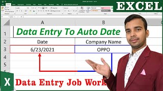 How to Data entry to Auto Date in Excel Cell II  Auto Date in Microsoft Excel by C Tech