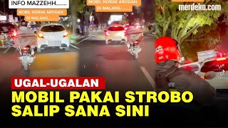 Sosok Pengemudi Arogan Pakai Strobo dan Sirine Berujung Diamankan Polisi