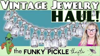 The Funky Pickle Jewelry Haul ! VICTORIAN Antique Vintage CINER Silver Turquoise Yard Sale Finds