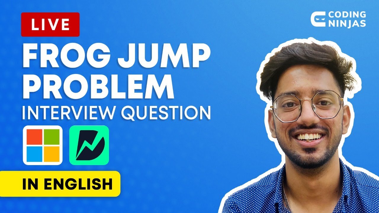 Frog Jump Problem Interview Question Live Problem Solving Coding