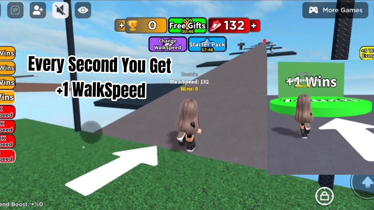 Every Second You Get 1 Walkspeed Roblox Youtube