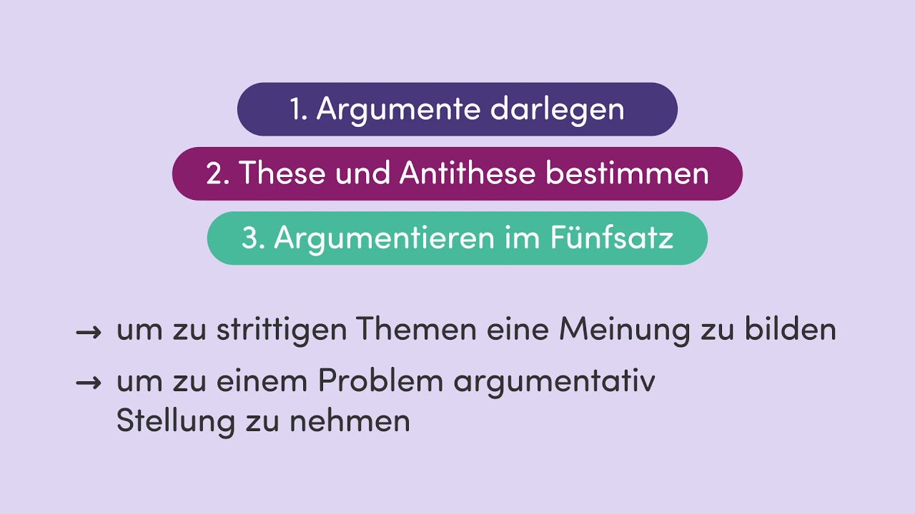 Argumente Und Argumentation Einfach Erklärt | Sofatutor - YouTube