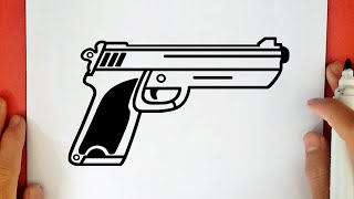 كيفية رسم مسدس