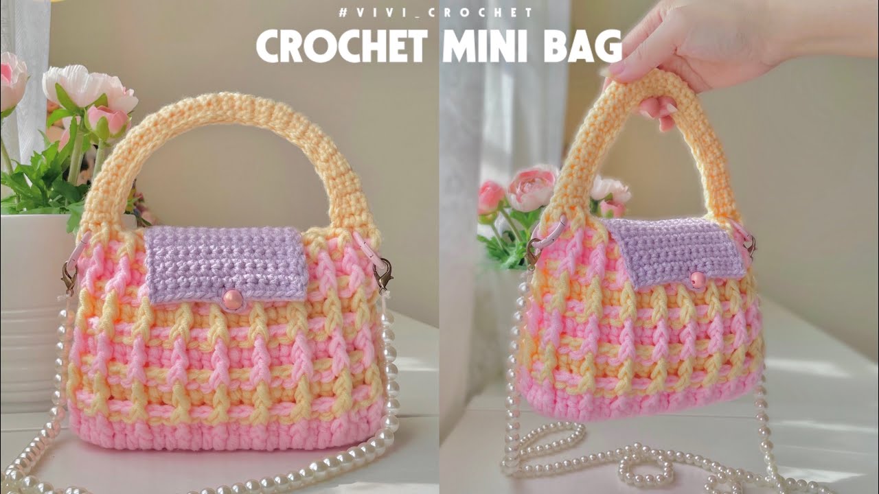 How To Crochet Mini Bag Cute Crochet Bagрџќ Youtube