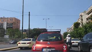 Driving in Athens, Greece 2018