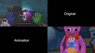 original vs animation - POPPY Playtime Chapter 3 part 1