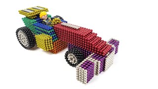 🏎How to make RACE CAR | Playing with Neocube 216 trick 5mm. Magnetic Balls Satisfying Video. DIY 😀