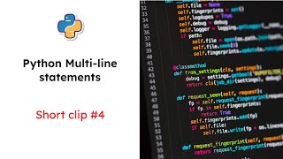 Multi-Line statements in Python (#4)