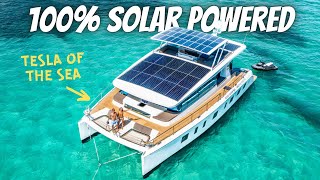 LIVING ON A 100% SOLAR POWERED YACHT (full tour)