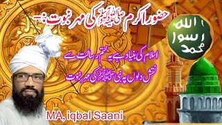 پیارے آقا کریم صلی اللّٰہ علیہ وآلہ وسلم کی مہر نبوت ۔ #saanibhai