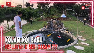 KOLAM KOI BARU PERLUKAH DIBERI GARAM ???