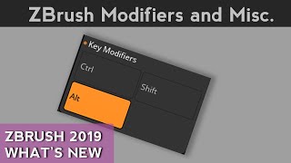 045 ZBrush Ctl Shift Alt Modifiers and Mirror and Weld Update