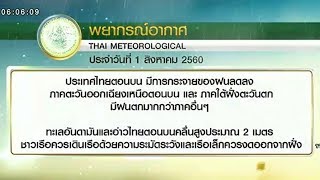 อุตุฯระบุไทยตอนบนมีฝนลดลง อีสานตอนบน-ภาคใต้ฝั่งตะวันตก มีฝนตกมากกว่าภาคอื่นๆ