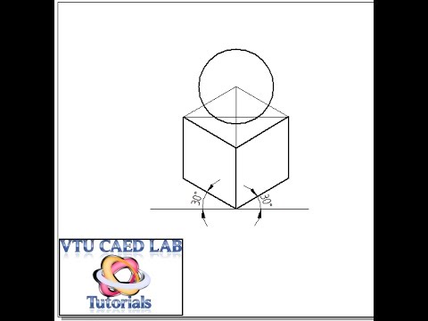 Isometric Projection Of A Cube And Sphere Combination - YouTube