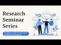 Research Seminar Series September: Dementia, Risk Factors and Artificial Intelligence