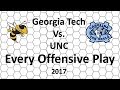 Georgia Tech vs UNC 2017: Every Offensive Play