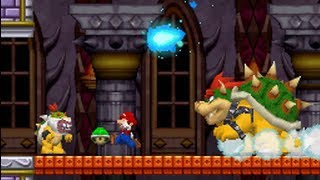 New Super Mario Bros. (DS) 100% Walkthrough - World 8 / Final Boss (All Star Coins & Secret Exits)