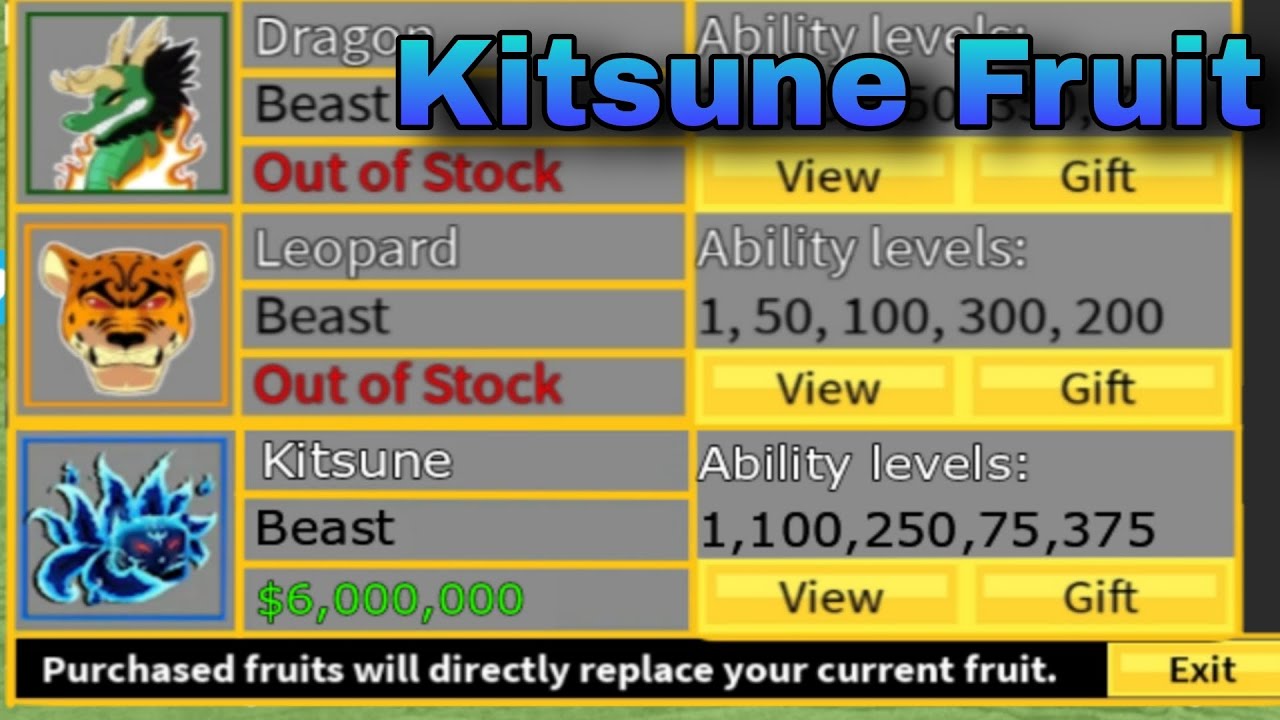 *Update 20* Blox Fruits Add Kitsune Fruit And Dragon, And Control Got ...