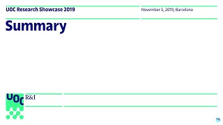 Summary of Research Showcase 2019 I UOC