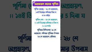 Aagrahan maser purnima 1431 | অগ্রহায়ন মাসের পূর্ণিমা ১৪৩১ #bengali #purnima #bengalicalendar