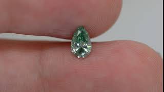 Pear Shape Diamond Fancy Green 0.47 Carat VS2