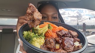 Plantspired Steak from Waba Grill / ASMR Talking \u0026 Eating